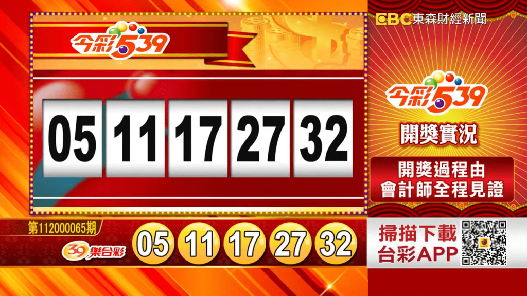 今彩539是一個由39個號碼中任選5個號碼進行投注，對中當期開出之5個號碼，若有2.3.4顆視為2星.3星4星，即為中獎!